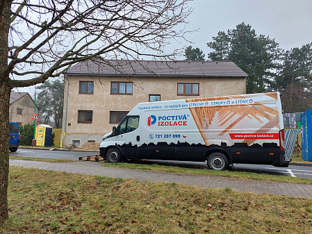 Izolace stropu zděného bytového domu ve Chvaleticích